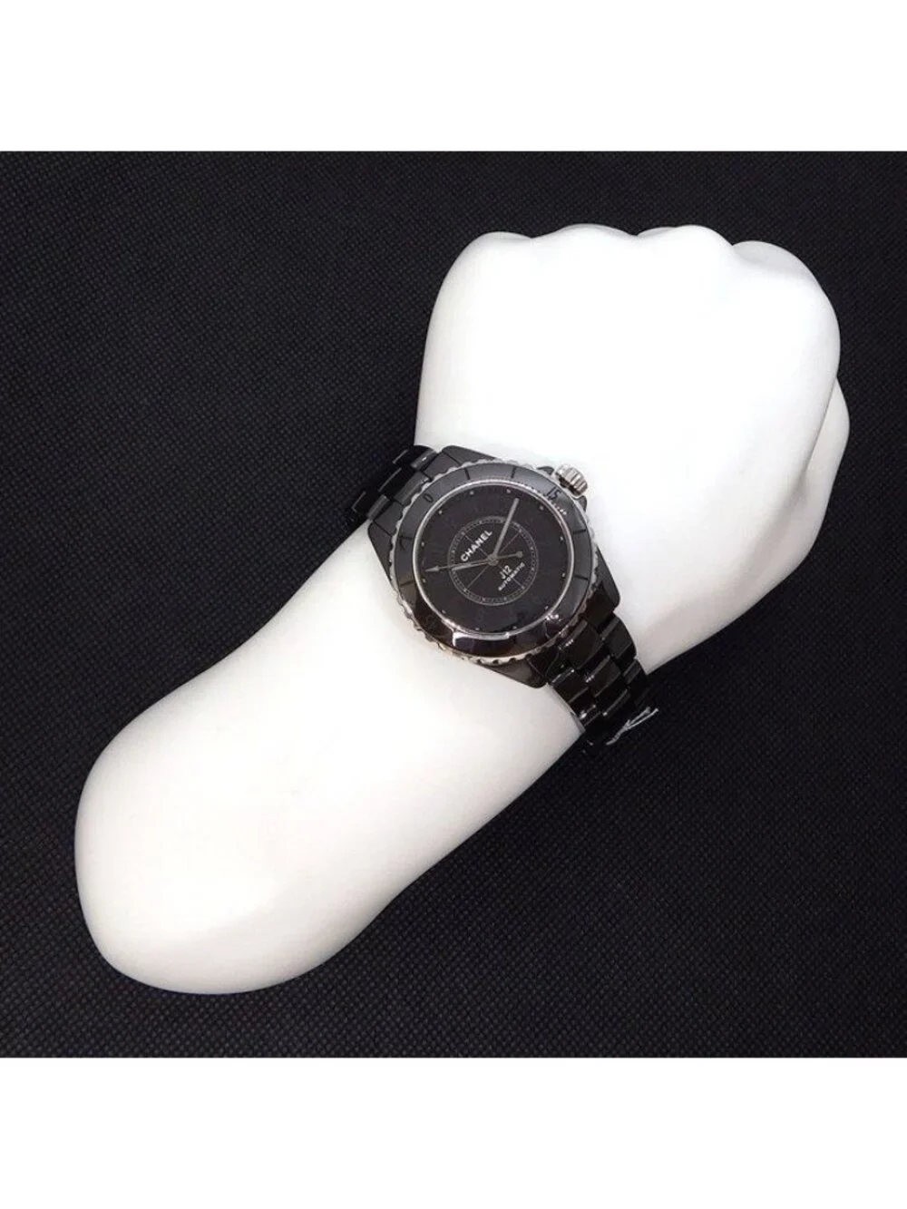 Chanel Watch Phantom Black Dial Back Skelton Rotating Bezel Luminous Hand
